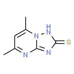 ChemSpider 2D Image | 5,7-dimethyl-[1,2,4]triazolo[1,5-a]pyrimidine-2-thiol | C7H8N4S
