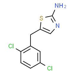 ChemSpider 2D Image | 5-(2,5-dichlorobenzyl)thiazol-2-amine | C10H8Cl2N2S