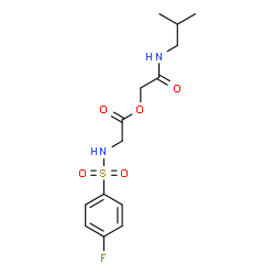 ChemSpider 2D Image | 2-(Isobutylamino)-2-oxoethyl N-[(4-fluorophenyl)sulfonyl]glycinate | C14H19FN2O5S