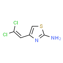 ChemSpider 2D Image | 4-(2,2-Dichloro-vinyl)-thiazol-2-ylamine | C5H4Cl2N2S