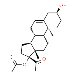 ChemSpider 2D Image | (3beta,9beta,10alpha)-3-Hydroxy-20-oxopregn-5-en-17-yl acetate | C23H34O4