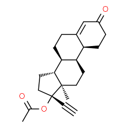 ChemSpider 2D Image | (8alpha,10alpha,13alpha,14beta)-3-Oxo-19-norpregn-4-en-20-yn-17-yl acetate | C22H28O3