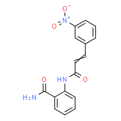ChemSpider 2D Image | 2-{[3-(3-Nitrophenyl)acryloyl]amino}benzamide | C16H13N3O4