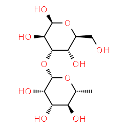 ChemSpider 2D Image | 3-O-(6-Deoxy-beta-D-mannopyranosyl)-beta-L-altropyranose | C12H22O10