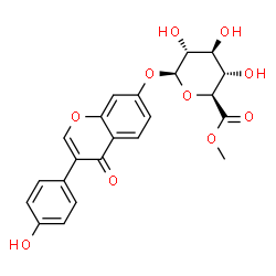 ChemSpider 2D Image | 3-(4-Hydroxyphenyl)-4-oxo-4H-chromen-7-yl methyl beta-D-glucopyranosiduronate | C22H20O10