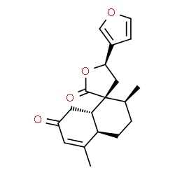 ChemSpider 2D Image | (2'S,3R,4a'R,5R,8a'S)-5-(3-Furyl)-2',5'-dimethyl-4,4',4a',5,8',8a'-hexahydro-2'H-spiro[furan-3,1'-naphthalene]-2,7'(3'H)-dione | C19H22O4