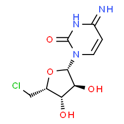 ChemSpider 2D Image | 4-Amino-1-(5-chloro-5-deoxy-beta-L-xylofuranosyl)-2(1H)-pyrimidinone | C9H12ClN3O4