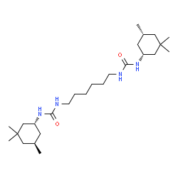 ChemSpider 2D Image | 3-[(1R,5R)-3,3,5-Trimethylcyclohexyl]-3-[6-({[(1R,5S)-3,3,5-trimethylcyclohexyl]carbamoyl}amino)hexyl]urea | C26H50N4O2