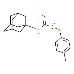 ChemSpider 2D Image | N-[(3s,5s,7s)-Adamantan-1-yl]-2-[(4-methylphenyl)sulfanyl]acetamide | C19H25NOS