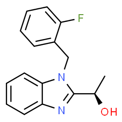 ChemSpider 2D Image | (1R)-1-[1-(2-Fluorobenzyl)-1H-benzimidazol-2-yl]ethanol | C16H15FN2O