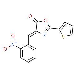 ChemSpider 2D Image | (4Z)-4-(2-Nitrobenzylidene)-2-(2-thienyl)-1,3-oxazol-5(4H)-one | C14H8N2O4S