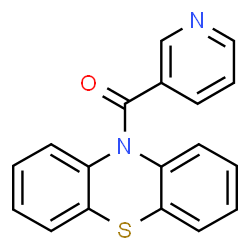 ChemSpider 2D Image | Phenothiazin-10-yl-pyridin-3-yl-methanone | C18H12N2OS
