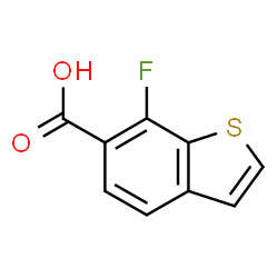 ChemSpider 2D Image | 7-Fluoro-1-benzothiophene-6-carboxylic acid | C9H5FO2S