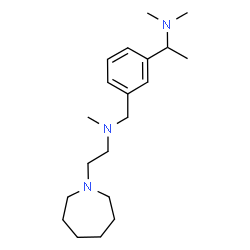 ChemSpider 2D Image | 1-[3-({[2-(1-Azepanyl)ethyl](methyl)amino}methyl)phenyl]-N,N-dimethylethanamine | C20H35N3