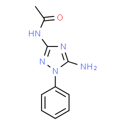 ChemSpider 2D Image | N-(5-Amino-1-phenyl-1H-1,2,4-triazol-3-yl)acetamide | C10H11N5O