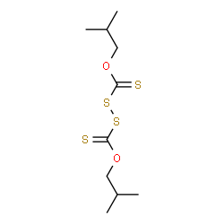 ChemSpider 2D Image | 1,1'-[Disulfanediylbis(carbonothioyloxy)]bis(2-methylpropane) | C10H18O2S4