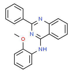 ChemSpider 2D Image | N-(2-Methoxyphenyl)-2-phenyl-4-quinazolinamine | C21H17N3O