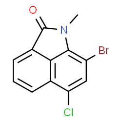 ChemSpider 2D Image | 8-Bromo-6-chloro-1-methylbenzo[cd]indol-2(1H)-one | C12H7BrClNO