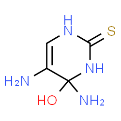 ChemSpider 2D Image | 4,5-Diamino-4-hydroxy-3,4-dihydro-2(1H)-pyrimidinethione | C4H8N4OS