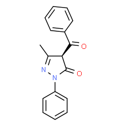 ChemSpider 2D Image | (4S)-4-Benzoyl-5-methyl-2-phenyl-2,4-dihydro-3H-pyrazol-3-one | C17H14N2O2