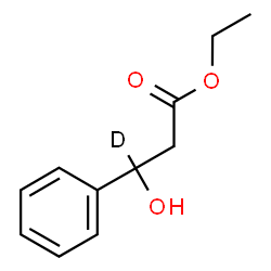 ChemSpider 2D Image | Ethyl 3-hydroxy-3-phenyl(3-~2~H)propanoate | C11H13DO3