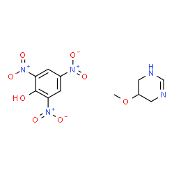 ChemSpider 2D Image | 2,4,6-Trinitrophenol - 5-methoxy-1,4,5,6-tetrahydropyrimidine (1:1) | C11H13N5O8
