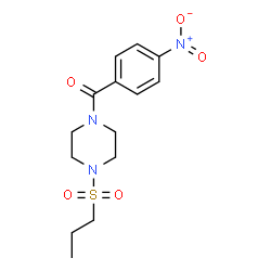 ChemSpider 2D Image | (4-Nitrophenyl)[4-(propylsulfonyl)-1-piperazinyl]methanone | C14H19N3O5S