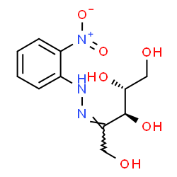 ChemSpider 2D Image | (2R,3S,4Z)-4-[(2-Nitrophenyl)hydrazono]-1,2,3,5-pentanetetrol (non-preferred name) | C11H15N3O6
