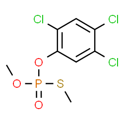 ChemSpider 2D Image | O,S-Dimethyl O-(2,4,5-trichlorophenyl) phosphorothioate | C8H8Cl3O3PS