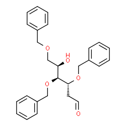 ChemSpider 2D Image | 3,4,6-Tri-O-benzyl-2-deoxy-D-lyxo-hexose | C27H30O5