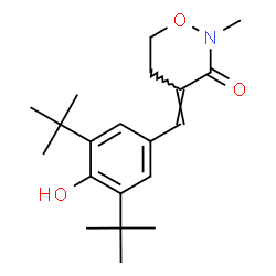 ChemSpider 2D Image | (4E)-4-[4-Hydroxy-3,5-bis(2-methyl-2-propanyl)benzylidene]-2-methyl-1,2-oxazinan-3-one | C20H29NO3