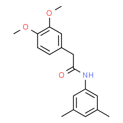 ChemSpider 2D Image | 2-(3,4-Dimethoxyphenyl)-N-(3,5-dimethylphenyl)acetamide | C18H21NO3