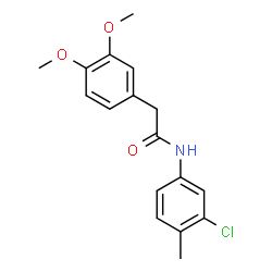 ChemSpider 2D Image | N-(3-Chloro-4-methylphenyl)-2-(3,4-dimethoxyphenyl)acetamide | C17H18ClNO3