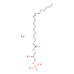 ChemSpider 2D Image | (2R)-2-Hydroxy-3-(phosphonooxy)propyl (10Z)-10-heptadecenoate ammoniate (1:1) | C20H42NO7P