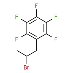 ChemSpider 2D Image | 1-(2-Bromopropyl)-2,3,4,5,6-pentafluorobenzene | C9H6BrF5