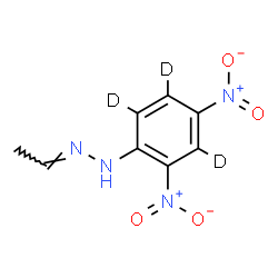 ChemSpider 2D Image | Acetaldehyde, (4,6-dinitrophenyl-2,3,5-d3)hydrazone | C8H5D3N4O4