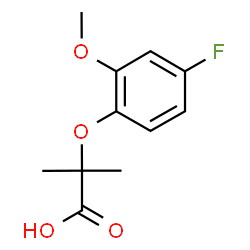 ChemSpider 2D Image | 2-(4-Fluoro-2-methoxyphenoxy)-2-methylpropanoic acid | C11H13FO4