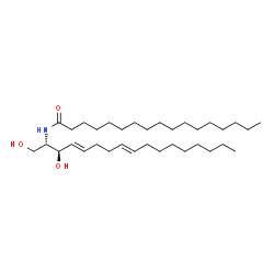 ChemSpider 2D Image | 2S,3R-4E,8E-2-(heptadecanoylamino)-heptadeca-4,8-diene-1,3-diol | C34H65NO3