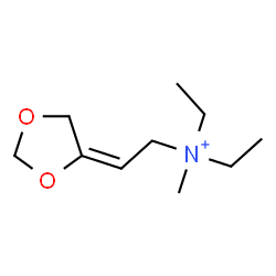 ChemSpider 2D Image | (2E)-2-(1,3-Dioxolan-4-ylidene)-N,N-diethyl-N-methylethanaminium | C10H20NO2