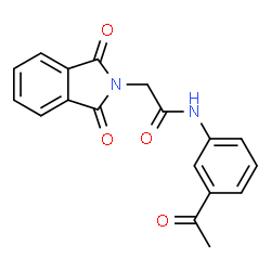 ChemSpider 2D Image | N-(3-Acetylphenyl)-2-(1,3-dioxo-1,3-dihydro-2H-isoindol-2-yl)acetamide | C18H14N2O4