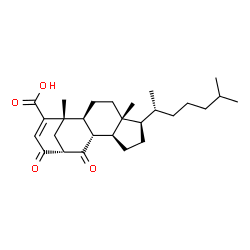 ChemSpider 2D Image | (1S,2S,5R,6R,9S,10S,12R)-1,5-Dimethyl-6-[(2R)-6-methyl-2-heptanyl]-11,13-dioxotetracyclo[10.3.1.0~2,10~.0~5,9~]hexadec-14-ene-15-carboxylic acid | C27H40O4