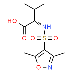 ChemSpider 2D Image | N-[(3,5-Dimethyl-1,2-oxazol-4-yl)sulfonyl]-L-valine | C10H16N2O5S