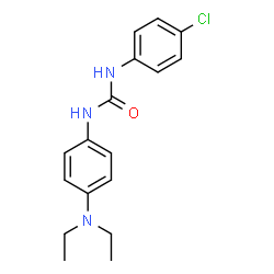 ChemSpider 2D Image | 1-(4-Chlorophenyl)-3-[4-(diethylamino)phenyl]urea | C17H20ClN3O
