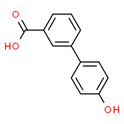 ChemSpider 2D Image | 4'-Hydroxy-3-biphenylcarboxylic acid | C13H10O3