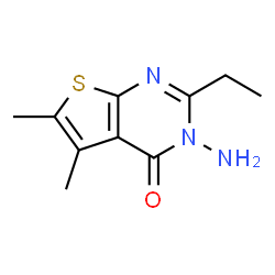 ChemSpider 2D Image | 3-amino-2-ethyl-5,6-dimethylthieno[2,3-d]pyrimidin-4-one | C10H13N3OS