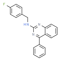ChemSpider 2D Image | N-(4-Fluorobenzyl)-4-phenyl-2-quinazolinamine | C21H16FN3