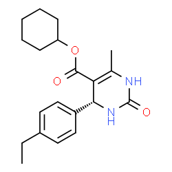 ChemSpider 2D Image | Cyclohexyl (4R)-4-(4-ethylphenyl)-6-methyl-2-oxo-1,2,3,4-tetrahydro-5-pyrimidinecarboxylate | C20H26N2O3