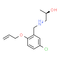 ChemSpider 2D Image | (2R)-N-[2-(Allyloxy)-5-chlorobenzyl]-2-hydroxy-1-propanaminium | C13H19ClNO2