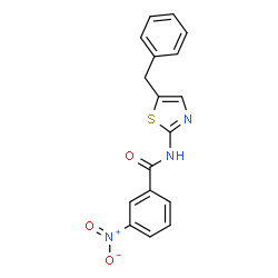 ChemSpider 2D Image | N-(5-Benzyl-1,3-thiazol-2-yl)-3-nitrobenzamide | C17H13N3O3S