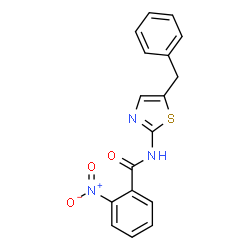 ChemSpider 2D Image | N-(5-Benzyl-1,3-thiazol-2-yl)-2-nitrobenzamide | C17H13N3O3S